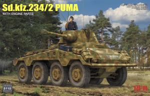 Ryefield 1/35 Sd.kfz 234/2 Puma w/ Engine Parts