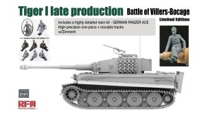 Ryefield 1/35 Tiger I Late Production Battle of Villers-Bocage with figure