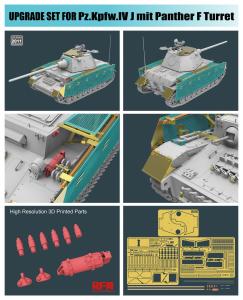 Ryefield 1/35 Upgrade set for 5068  Pz.Kpfw.IV J mit Panther F Turret