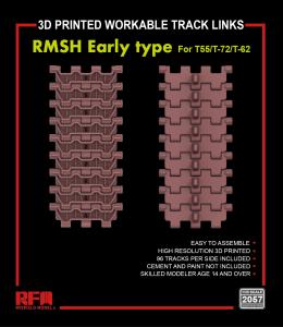 Ryefield 1/35 3D printed Workable Tracks for RMSH Early Type for T-55/72/62