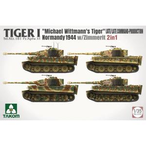 Takom 1/35 Michael Wittmann's Tiger I, Normandy 1944 w/Zimmerit