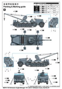 Trumpeter 1/35 Schwerer Zugkraftwagen 18 t with 6 t Billstein-Crane, Sd.Kfz.9/1