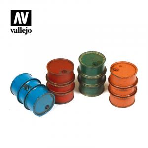 Vallejo 1/35 Civilian Fuel Drums set (4pcs)