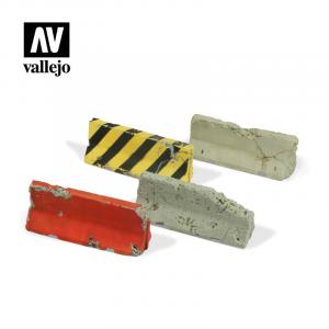 Vallejo 1/35 Damaged Concrete Barriers (4 pcs)