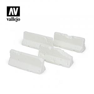 Vallejo 1/35 Damaged Concrete Barriers (4 pcs)