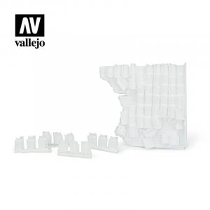 Vallejo 1/35 Damaged Roof Section and Tiles (1+12 pcs)