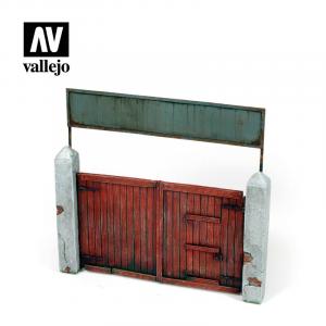 Vallejo 1/35 Rural Wooden Gate 15x15cm