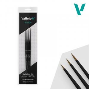 Vallejo Brush definition set natural hair (4/0, 3/0 & 2/0) pensselisetti