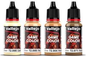 Vallejo Game Color, tanned skin set 4x18ml maalisetti