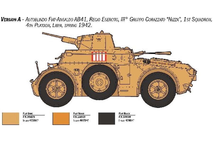 Italeri 1:35 AB 41 with Bersaglieri Italian Infantry