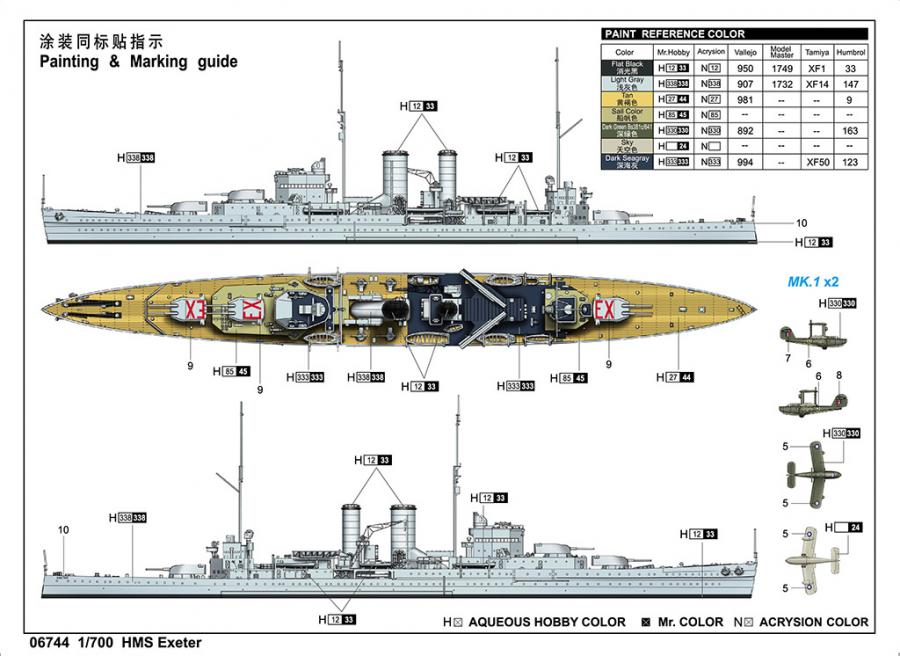 Trumpeter 1/700 HMS Exeter