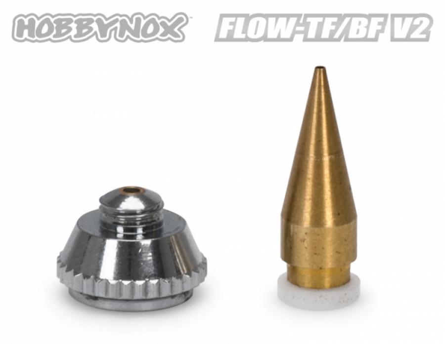 FLOW-TF V2 Airbrush Top Feed 0.3/0.5/0.8mm 2/5/13cc 1.8m Hose