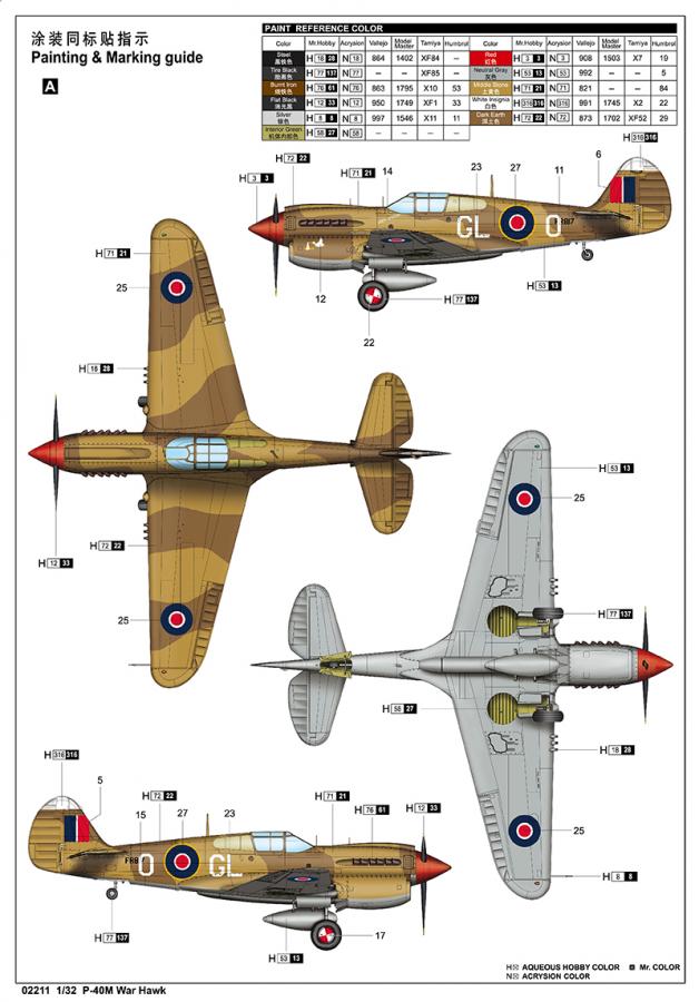 Trumpeter 1:32 P-40M War Hawk