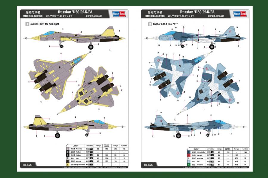 1:72 Russian T-50 PAK-FA