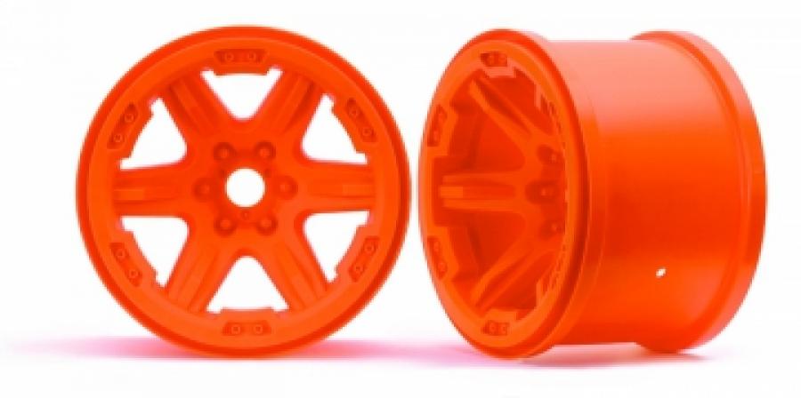 Traxxas Wheels, Carbide 3.8" (orange) (2) (17mm splined) TRX8671A