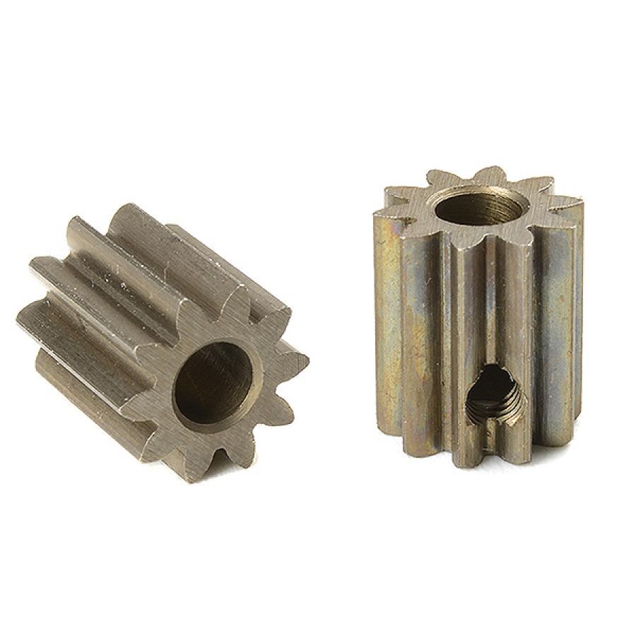 CORALLY M0.6 PINION SHORT HARDENED STEEL 10 TEETH SHAFT DIA. 3.17mm