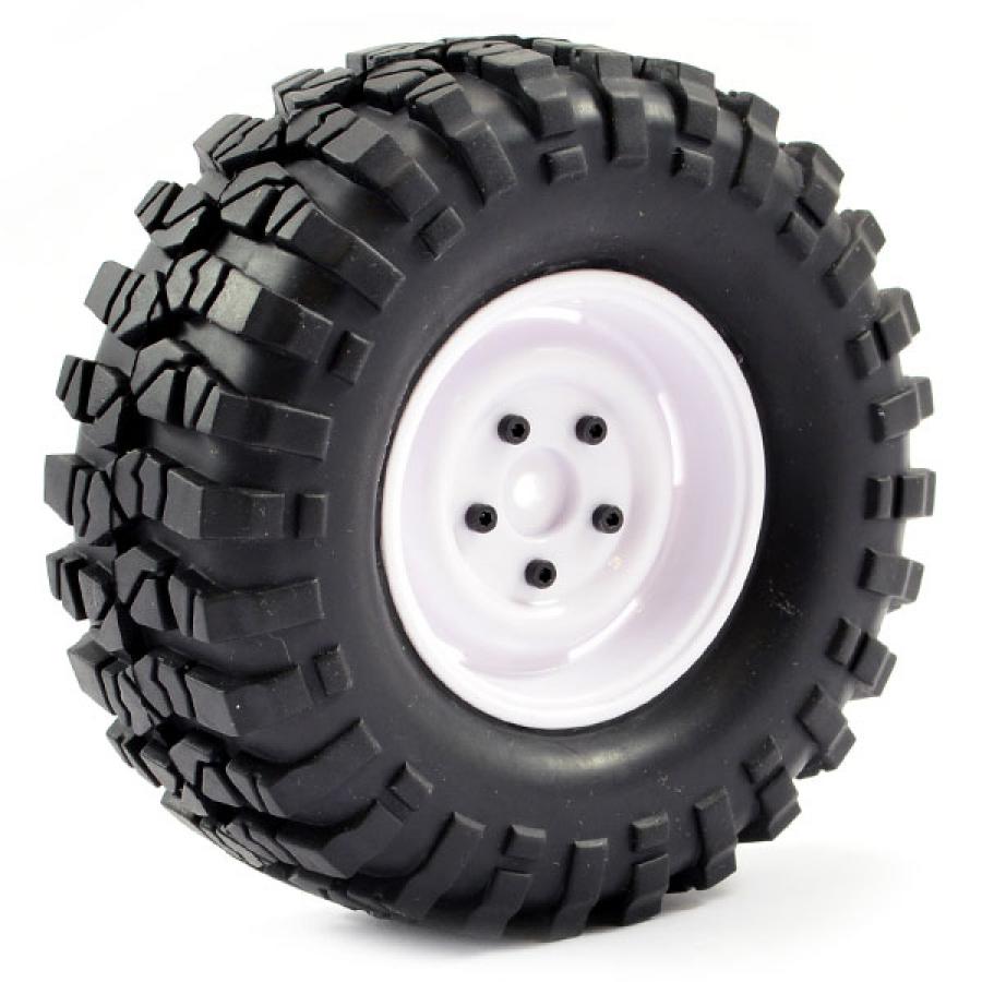 FASTRAX 1:10 CRAWLER SAWBLOCK 1.9 SCALE STEEL WHEEL ø108MM (WHITE)