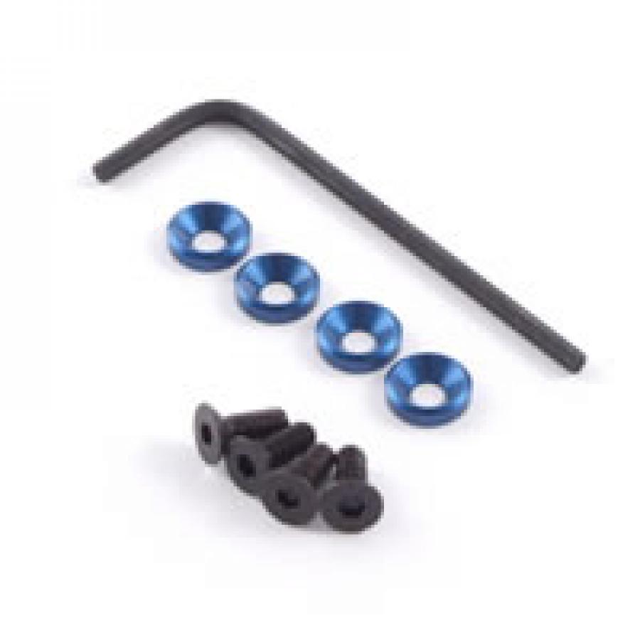 Fastrax M3 Engine Mounts w/F.H.Screws Blue