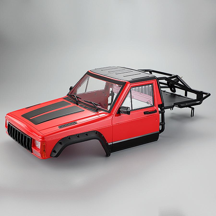 FASTRAX 1/10 ROCKEE PICK-UP & REAR CAGE HARDBODY 313-324mm - RED