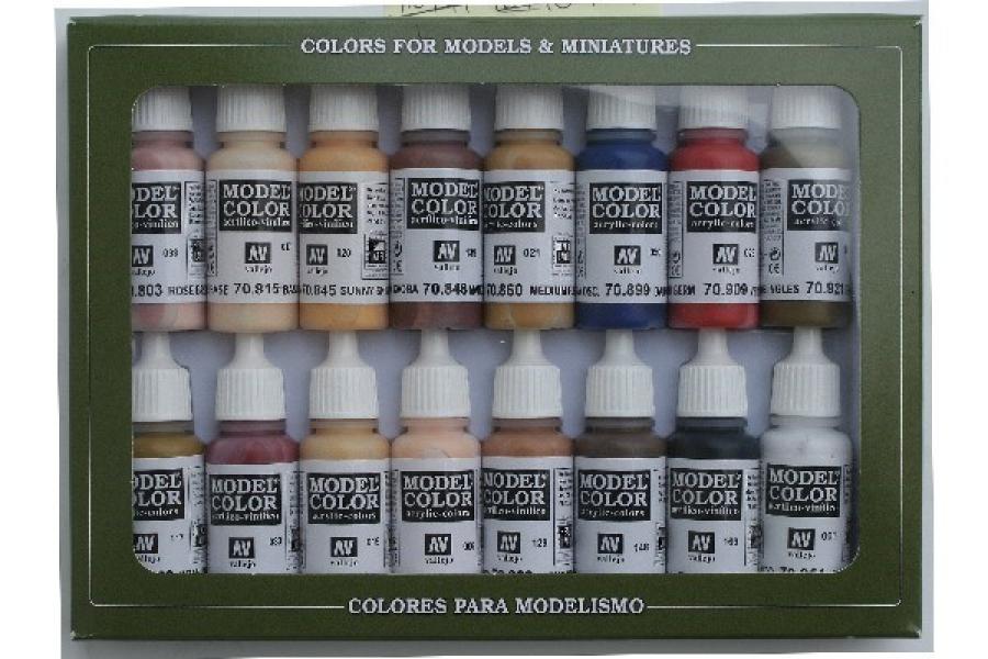 Model color set: Face & Skin Tones (16x17ml)