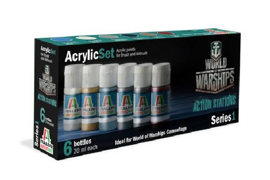 Acrylic set with 6 colors useful for all WoWs 