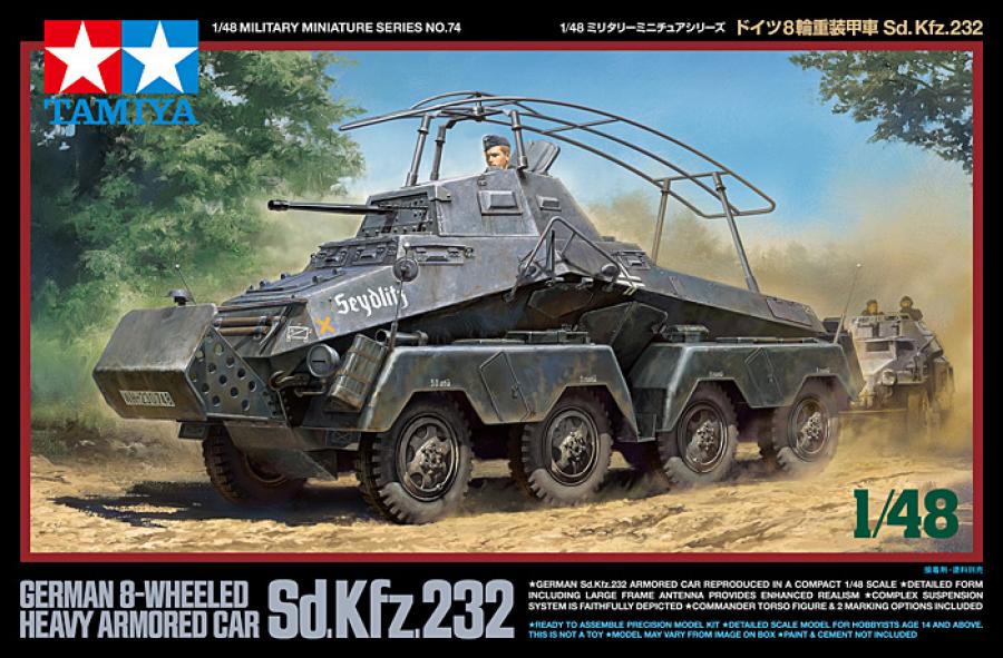 Tamiya 1/48 German 8-Wheeled Heavy Armored Car pienoismalli