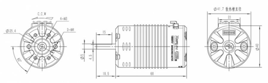 Motor XeRun 4268SD G2 2600kV GT-special