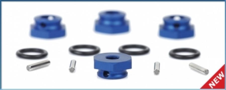 Aluminium Wheel-Adapter blue (4pcs) - S10 Twister