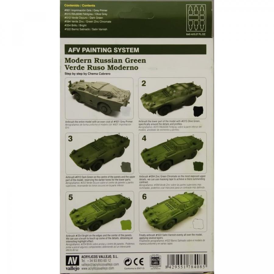 Modern Russian Green paint set