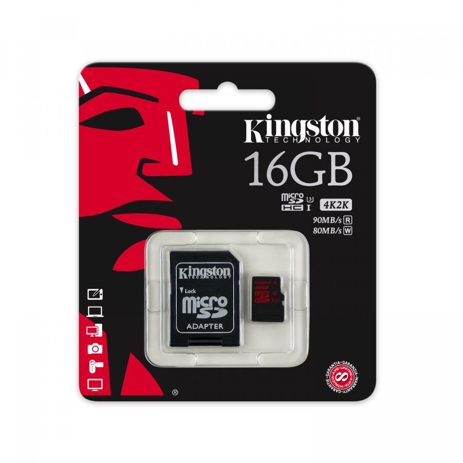 Kingston 16GB Micro SDHC-muistikortti U3
