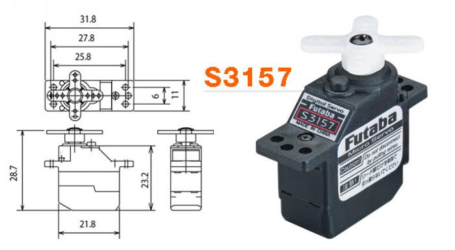 Servo S3157M Digital M-Micro 1,7kg