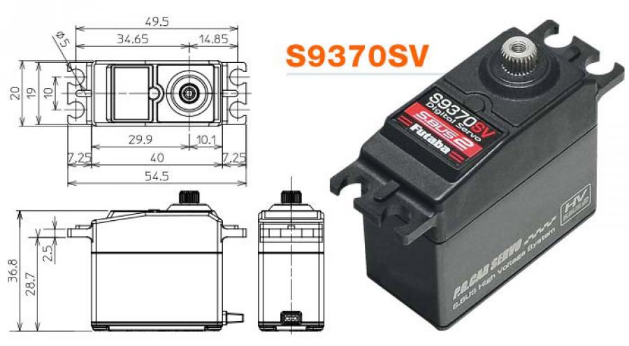 Servo S9370 Digital  13,8kg 0,13 HV/S-Bus(Repl. S9351)