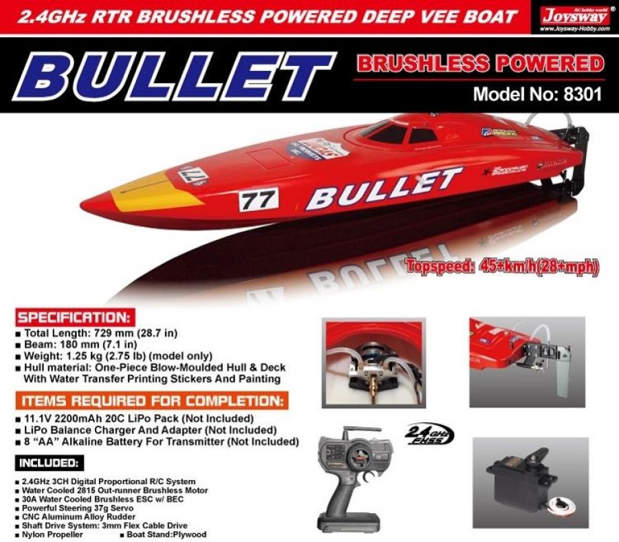 bullet rc boat