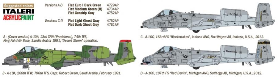 Italeri 1/72 A-10 A/C THUNDERBOLT ll - GULF WAR