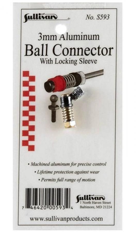 Aluminum Ball Connector 3mm with locking sleeve
