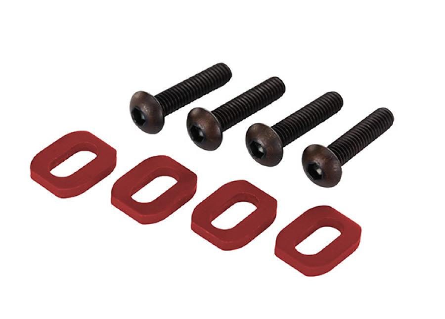 Traxxas Washers Motor Mount Red Alum (4) TRX7759R