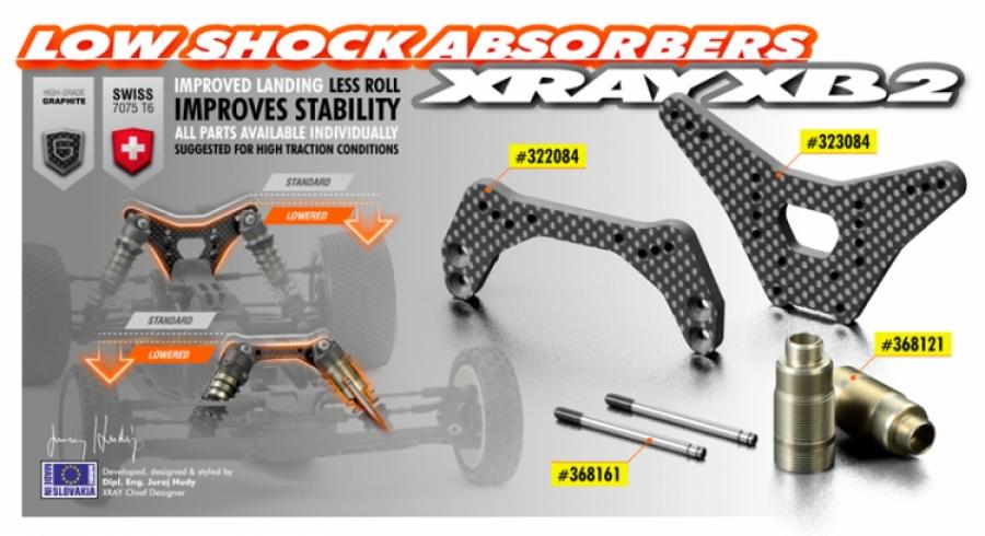 Xray  Graphite Shock Tower Front 4.0mm Lower 322084