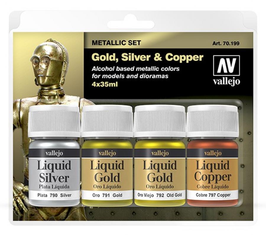Gold, Silver & Copper set