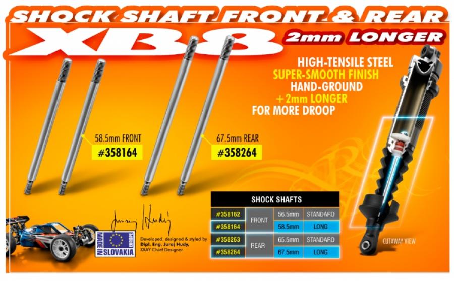 Xray  Rear Shock Shaft 67.5mm (2) 358264