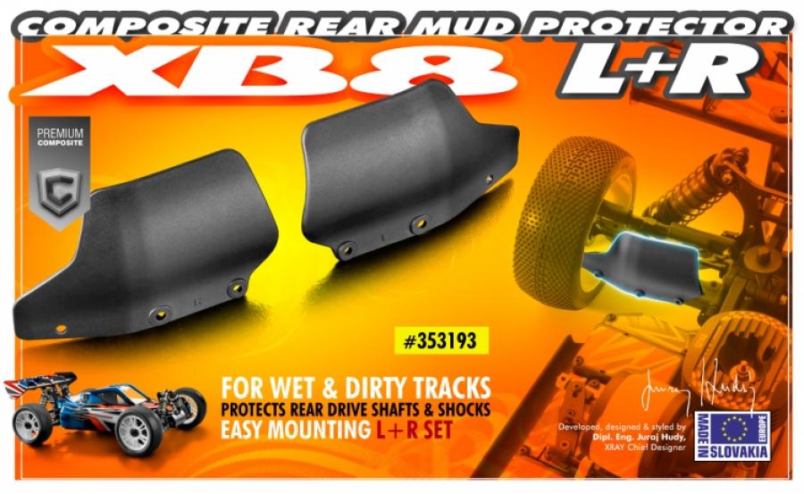 Xray  Composite Rear Mud Protector XB8'18 353193