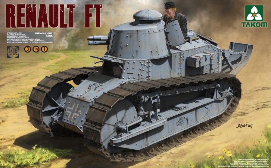 1:16 French Light Tank Renault Ft-17 3in1