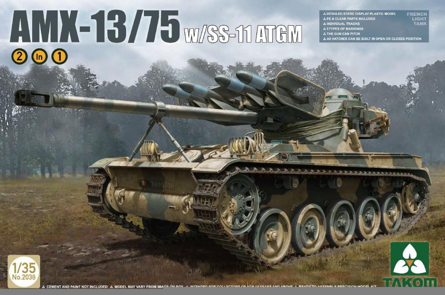 1:35 French Light Tank AMX w. SS-11 ATGM 2in1