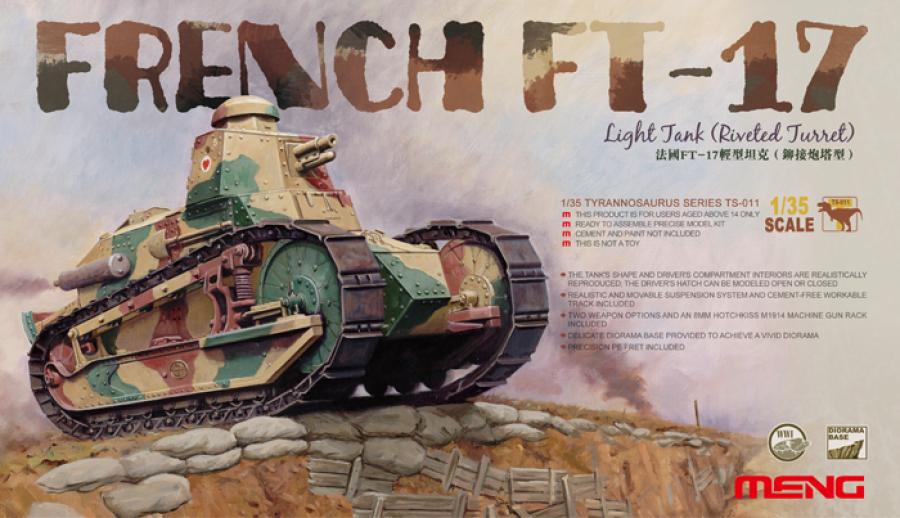 1:35 French FT-17 Light Tank (Riveted Turret)