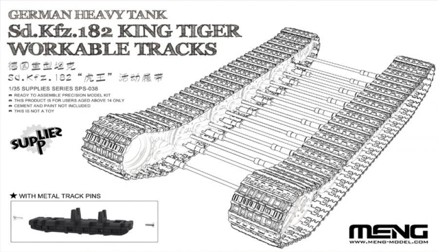 1:35 German King Tiger Workable Tracks
