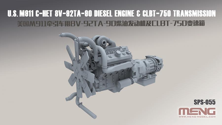 1:35 U.S.M911 C-HET 8V-92TA-90 Diesel Engine & CLBT-750 Transmission(resin)