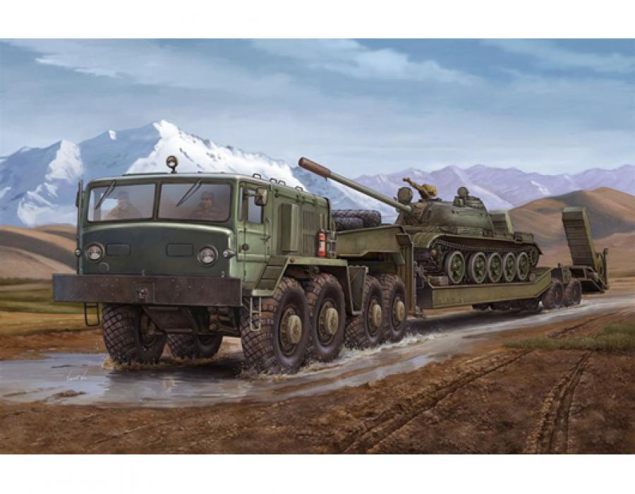 Trumpeter 1:35 MAZ-537G intermediate with trailer