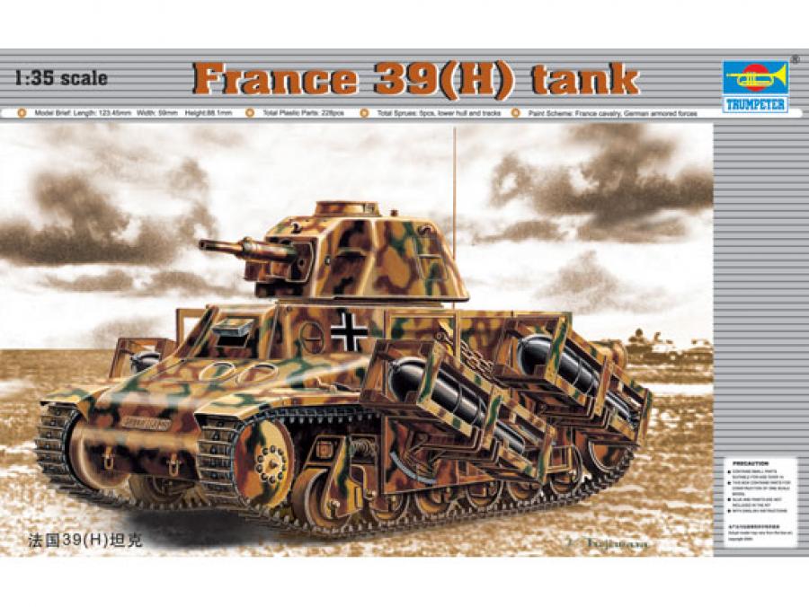 Trumpeter 1:35 France 39(H) TANK SA 38 37mm gun