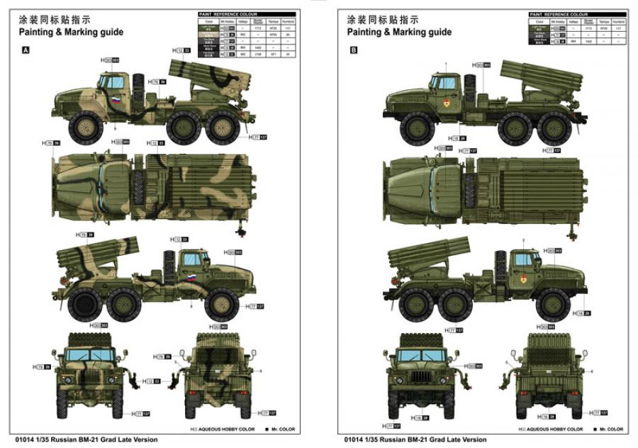 Trumpeter 1:35 Russian BM-21 Hail MRL Late