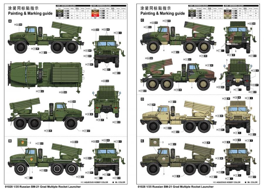 Trumpeter 1:35 BM-21 Grad Multiple Rocket Launcher