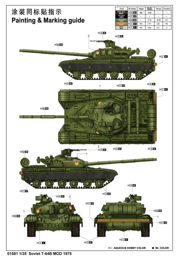 Trumpeter 1:35 Soviet T-64B MOD 1975